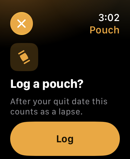 Watch: Log a pouch?